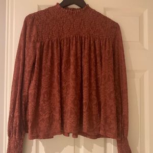 Anthropologie Rust coloured top